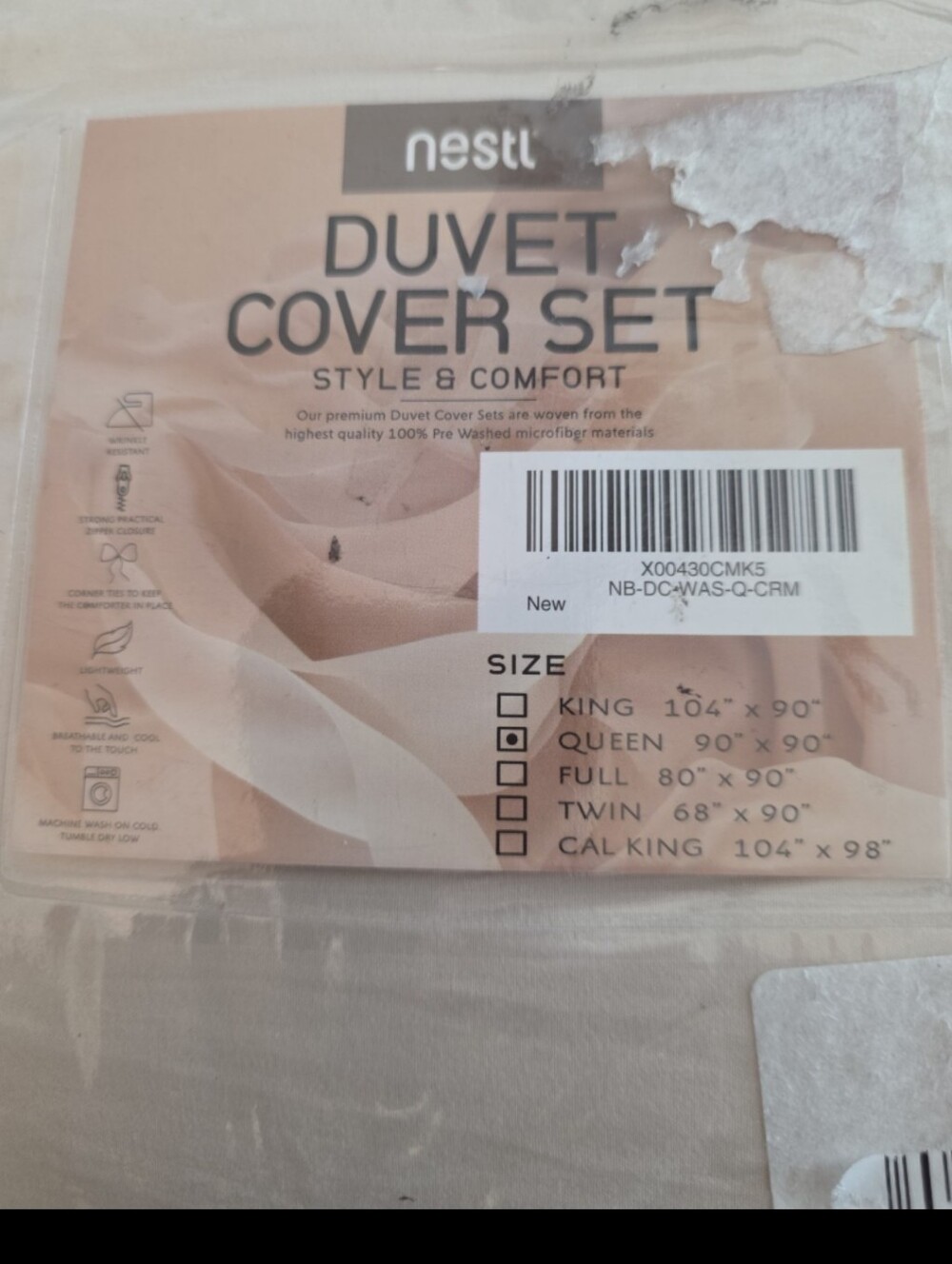 NESTL Cream Duvet Cover Set - Neutral